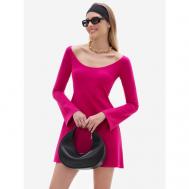 Платье , повседневное, классическое, свободный силуэт, мини, размер 44, розовый TOPTOP
