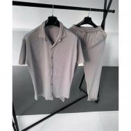Костюм , рубашка и брюки, размер XL, серый ColdHold