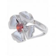 Кольцо помолвочное , гранат, размер 18, красный Lotus Jewelry