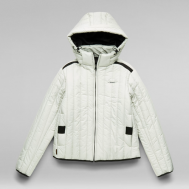 Куртка   демисезонная, средней длины, силуэт прямой, утепленная, капюшон, манжеты, стеганая, карманы, регулируемый капюшон, водонепроницаемая, размер S, белый G-Star Raw
