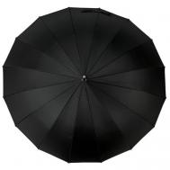 Зонт-трость , полуавтомат, 2 сложения, купол 100 см., 16 спиц, система «антиветер», чехол в комплекте, черный Meddo
