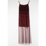 Платье , вечернее, прилегающее, макси, подкладка, размер 46, бордовый Tresophie