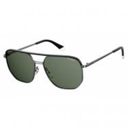 Солнцезащитные очки , серый, зеленый Polaroid