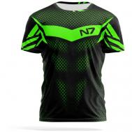 Футболка , размер XXXL, черный, зеленый PANiN Brand