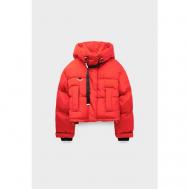 куртка  , демисезон/зима, силуэт свободный, водонепроницаемая, размер 44, красный SHOREDITCH SKI CLUB