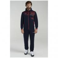 Костюм , олимпийка и брюки, силуэт прямой, карманы, размер 3XL, синий Forward