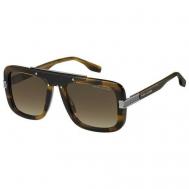 Солнцезащитные очки , прямоугольные, для мужчин, коричневый Marc Jacobs