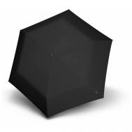 Мини-зонт , механика, 3 сложения, купол 97 см., 6 спиц, система «антиветер», чехол в комплекте, черный Knirps