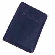 Обложка для паспорта  6560 Black, натуральная кожа, отделение для карт, черный Hill Burry