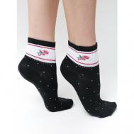 Женские носки  средние, износостойкие, быстросохнущие, ослабленная резинка, размер 35-40, черный Pier Lone