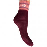 Женские носки , размер 37-41, бордовый, розовый Волшебный Ангел