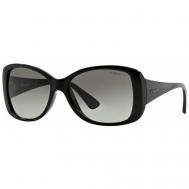 Солнцезащитные очки , бабочка, оправа: пластик, градиентные, с защитой от УФ, для женщин, черный Vogue® Eyewear
