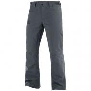 Брюки  Brilliant Pant M, карманы, мембрана, утепленные, водонепроницаемые, размер L, серый SALOMON