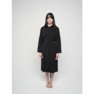 Платье повседневное, полуприлегающее, миди, открытая спина, размер OS, черный Suji.