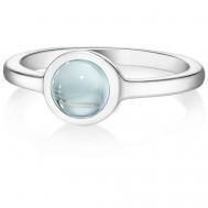 Кольцо  серебро, 925 проба, размер 16.5, голубой Aloha Gaia