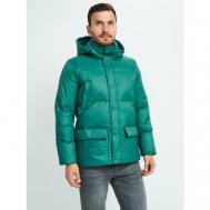 куртка  зимняя, силуэт прямой, утепленная, быстросохнущая, съемный капюшон, капюшон, водонепроницаемая, размер XL, зеленый VOSQ