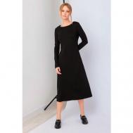 Платье , повседневное, полуприлегающее, миди, размер 42, черный Olga Skazkina