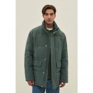 куртка  зимняя, карманы, водонепроницаемая, капюшон, размер 2XL, зеленый Finn Flare