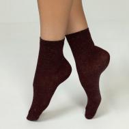 Женские носки  средние, размер 37-38, черный, бордовый Cozy Home