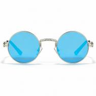 Солнцезащитные очки , круглые, оправа: металл, с защитой от УФ, серебряный Cyxus