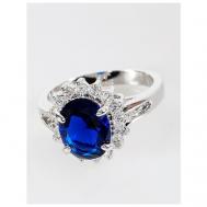 Кольцо помолвочное , фианит, шпинель, размер 20, синий Lotus Jewelry