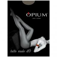 Колготки   Tutto Nudo, 40 den, с ластовицей, матовые, размер 4, серый Opium