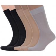 Мужские носки , 5 пар, классические, фантазийные, антибактериальные свойства, размер 25 (39-40), мультиколор LORENZLINE