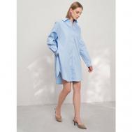 Платье , размер 42-48, голубой MirrorStore