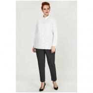 Блуза  , длинный рукав, размер 66, белый OLSI