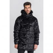 куртка , демисезон/зима, силуэт прямой, капюшон, карманы, манжеты, размер S, черный Gianni Kavanagh
