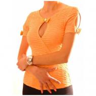 Блуза  , размер S, оранжевый TheDistinctive