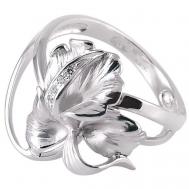 Кольцо  Очарование, серебро, 925 проба, родирование, фианит, размер 18, серебряный Альдзена