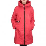 Пальто  демисезонное, средней длины, размер 54, красный Нет бренда