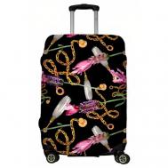 Чехол для чемодана , размер S, розовый, черный LeJoy