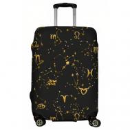 Чехол для чемодана , размер L, черный, желтый LeJoy