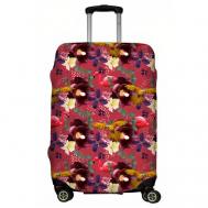 Чехол для чемодана , размер M, розовый, фиолетовый LeJoy