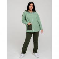 Костюм , худи и брюки, силуэт свободный, размер 56, зеленый Dianida