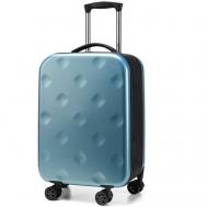 Умный чемодан , ABS-пластик, увеличение объема, водонепроницаемый, 62 л, размер M, синий OneTeamGroup