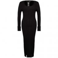 Платье-лапша , повседневное, прилегающее, размер 42, черный Isabel Benenato