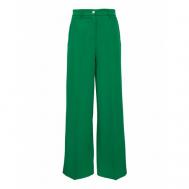 Брюки  , демисезон/лето, прямой силуэт, повседневный стиль, карманы, размер 46, зеленый Liu Jo