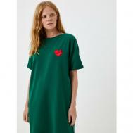 Платье , размер one size, зеленый, красный Берегите Птиц