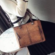 Сумка  тоут  повседневная, вмещает А4, внутренний карман, коричневый Guangzhou Top Quality Leather Products