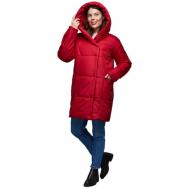 куртка   зимняя, средней длины, силуэт прямой, капюшон, утепленная, размер 38 MFIN