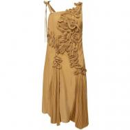 Платье , вискоза, вечернее, размер 44, коричневый ALESSANDRA MARCHI
