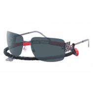 Солнцезащитные очки , прямоугольные, оправа: металл, серый BOSS