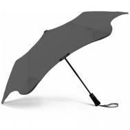 Зонт , полуавтомат, 2 сложения, купол 100 см., 6 спиц, система «антиветер», чехол в комплекте, серый Blunt