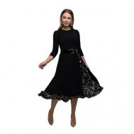Платье , размер 44, черный, золотой Петербургский Швейный Дом