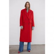 Пальто  , оверсайз, удлиненное, размер L/XL, красный Mere