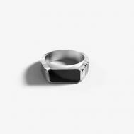Кольцо , размер 20, серебряный, черный Innuendo