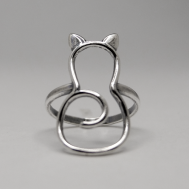 Кольцо, латунь, серебрение, размер 17, серебряный Miss Ekler